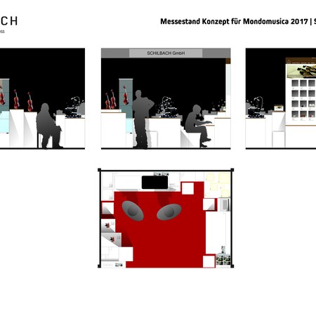 Messestand Konzept Mondomusica 2017 Rendering